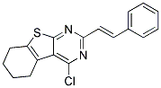 4-CHLORO-2-[(E)-2-PHENYLVINYL]-5,6,7,8-TETRAHYDRO[1]BENZOTHIENO[2,3-D]PYRIMIDINE Struktur