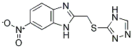 6-NITRO-2-[(4H-1,2,4-TRIAZOL-3-YLTHIO)METHYL]-1H-BENZIMIDAZOLE Struktur