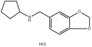 BENZO[1,3]DIOXOL-5-YLMETHYL-CYCLOPENTYL-AMINE HYDROCHLORIDE Struktur