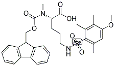 FMOC-L-MEORN(MTR)-OH Struktur