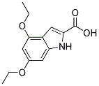 4,6-DIETHOXY-1H-INDOLE-2-CARBOXYLIC ACID Struktur