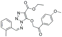 (Z)-ETHYL 5-(2-(4-METHOXYPHENYL)-2-OXOETHOXY)-1-(2-METHYLBENZYLIDENEAMINO)-1H-1,2,3-TRIAZOLE-4-CARBOXYLATE Struktur