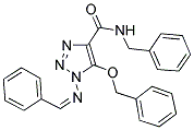 (Z)-N-BENZYL-1-(BENZYLIDENEAMINO)-5-(BENZYLOXY)-1H-1,2,3-TRIAZOLE-4-CARBOXAMIDE Struktur