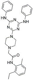 2-(4-(4,6-BIS(PHENYLAMINO)-1,3,5-TRIAZIN-2-YL)PIPERAZIN-1-YL)-N-(2-ETHYL-6-METHYLPHENYL)ACETAMIDE Struktur