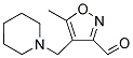 5-METHYL-4-(PIPERIDIN-1-YLMETHYL)ISOXAZOLE-3-CARBALDEHYDE Struktur