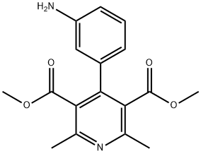 3,5-PYRIDINEDICARBOXYLIC ACID, 4-(3-AMINOPHENYL)-2,6-DIMETHYL-, DIMETHYL ESTER Struktur