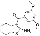 (2-AMINO-4,5,6,7-TETRAHYDRO-1-BENZOTHIEN-3-YL)(3,5-DIMETHOXYPHENYL)METHANONE Struktur