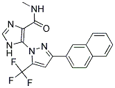 N-METHYL-5-[3-(2-NAPHTHYL)-5-(TRIFLUOROMETHYL)-1H-PYRAZOL-1-YL]-1H-IMIDAZOLE-4-CARBOXAMIDE Struktur