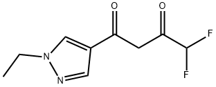 1-(1-ETHYL-1H-PYRAZOL-4-YL)-4,4-DIFLUORO-BUTANE-1,3-DIONE Struktur