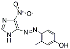 3-METHYL-4-[(E)-(4-NITRO-1H-IMIDAZOL-5-YL)DIAZENYL]PHENOL Struktur