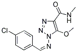 1-{[(1Z)-(4-CHLOROPHENYL)METHYLENE]AMINO}-5-METHOXY-N-METHYL-1H-1,2,3-TRIAZOLE-4-CARBOXAMIDE Struktur