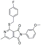 4-[(4-FLUOROBENZYL)THIO]-2-(3-METHOXYPHENYL)-6-METHYL-1H-PYRROLO[3,4-C]PYRIDINE-1,3(2H)-DIONE Struktur