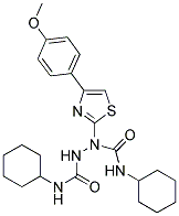 N~1~-CYCLOHEXYL-1-[4-(4-METHOXYPHENYL)-1,3-THIAZOL-2-YL]-N~2~-CYCLOHEXYL-1,2-HYDRAZINEDICARBOXAMIDE Struktur