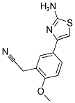 [5-(2-AMINO-1,3-THIAZOL-4-YL)-2-METHOXYPHENYL]ACETONITRILE Struktur