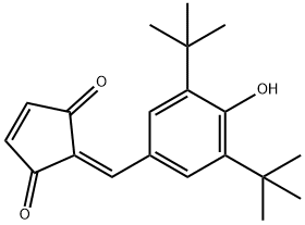 2-((3,5-DI-TERT-BUTYL-4-HYDROXYPHENYL)-METHYLENE)-4-CYCLOPENTENE-1,3-DIONE Struktur