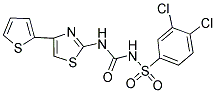 3,4-DICHLORO-N-{[(4-THIEN-2-YL-1,3-THIAZOL-2-YL)AMINO]CARBONYL}BENZENESULFONAMIDE Struktur