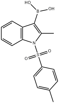 (2-METHYL-1-[(4-METHYLPHENYL)SULFONYL]-1H-INDOL-3-YL)BORONIC ACID Struktur