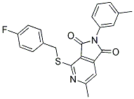 4-[(4-FLUOROBENZYL)THIO]-6-METHYL-2-(3-METHYLPHENYL)-1H-PYRROLO[3,4-C]PYRIDINE-1,3(2H)-DIONE Struktur