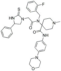 4-(N-(2-FLUOROBENZYL)-2-(4-PHENYL-2-THIOXOIMIDAZOLIDIN-1-YL)ACETAMIDO)-1-METHYL-N-(4-MORPHOLINOPHENYL)PIPERIDINE-4-CARBOXAMIDE Struktur