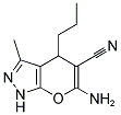 6-AMINO-3-METHYL-4-PROPYL-1,4-DIHYDROPYRANO[2,3-C]PYRAZOLE-5-CARBONITRILE Struktur