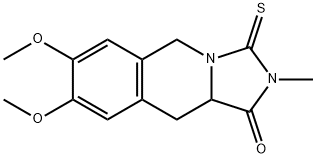 7,8-DIMETHOXY-2-METHYL-3-THIOXO-2,3,10,10A-TETRAHYDROIMIDAZO[1,5-B]ISOQUINOLIN-1(5H)-ONE Struktur