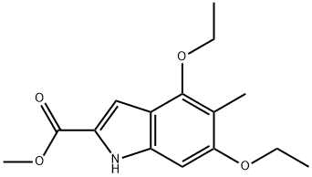 4,6-DIETHOXY-5-METHYL-1H-INDOLE-2-CARBOXYLIC ACID METHYL ESTER Struktur