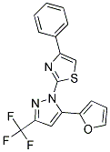 2-[5-(2-FURYL)-3-(TRIFLUOROMETHYL)-1H-PYRAZOL-1-YL]-4-PHENYL-1,3-THIAZOLE Struktur