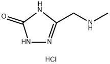 5-METHYLAMINOMETHYL-2,4-DIHYDRO-[1,2,4]TRIAZOL-3-ONE HYDROCHLORIDE Struktur