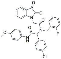 2-(4-CHLOROPHENYL)-2-(2-(2,3-DIOXOINDOLIN-1-YL)-N-(2-FLUOROBENZYL)ACETAMIDO)-N-(4-METHOXYPHENYL)ACETAMIDE Struktur