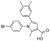 1-(4-BROMO-PHENYL)-5-(3,4-DIMETHYL-PHENYL)-2-METHYL-1H-PYRROLE-3-CARBOXYLIC ACID Struktur