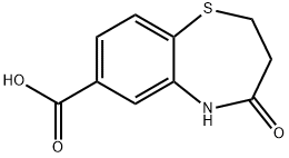 4-OXO-2,3,4,5-TETRAHYDRO-1,5-BENZOTHIAZEPINE-7-CARBOXYLIC ACID Struktur