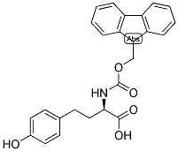 (R)-2-(9H-FLUOREN-9-YLMETHOXYCARBONYLAMINO)-4-(4-HYDROXY-PHENYL)-BUTYRIC ACID Struktur