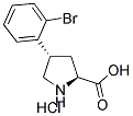 (+/-)-TRANS-4-(2-BROMOPHENYL)PYRROLIDINE-3-CARBOXYLIC ACID HYDROCHLORIDE Struktur