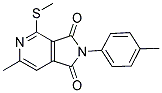 6-METHYL-2-(4-METHYLPHENYL)-4-(METHYLTHIO)-1H-PYRROLO[3,4-C]PYRIDINE-1,3(2H)-DIONE Struktur