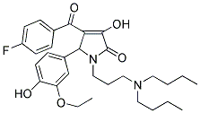 1-(3-(DIBUTYLAMINO)PROPYL)-5-(3-ETHOXY-4-HYDROXYPHENYL)-4-(4-FLUOROBENZOYL)-3-HYDROXY-1H-PYRROL-2(5H)-ONE Struktur