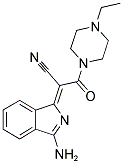 (2Z)-2-(3-AMINO-1H-ISOINDOL-1-YLIDENE)-3-(4-ETHYLPIPERAZIN-1-YL)-3-OXOPROPANENITRILE Struktur