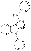 PHENYL-(9-PHENYL-9H-BENZO[4,5]IMIDAZO[2,1-C][1,2,4]TRIAZOL-3-YL)-AMINE Struktur