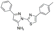 1-[4-(4-METHYLPHENYL)-1,3-THIAZOL-2-YL]-3-PHENYL-1H-PYRAZOL-5-AMINE Struktur