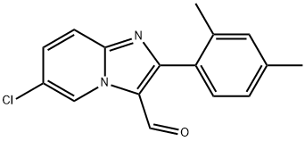 6-CHLORO-2-(2,4-DIMETHYLPHENYL)IMIDAZO[1,2-A]PYRIDINE-3-CARBALDEHYDE Struktur