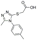 [[5-METHYL-4-(4-METHYLPHENYL)-4H-1,2,4-TRIAZOL-3-YL]THIO]ACETIC ACID Struktur