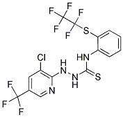 2-[3-CHLORO-5-(TRIFLUOROMETHYL)PYRIDIN-2-YL]-N-{2-[(PENTAFLUOROETHYL)THIO]PHENYL}HYDRAZINECARBOTHIOAMIDE Struktur