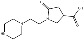 5-OXO-1-(2-PIPERAZIN-1-YL-ETHYL)-PYRROLIDINE-3-CARBOXYLIC ACID Struktur