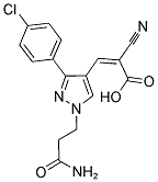 (2Z)-3-[1-(3-AMINO-3-OXOPROPYL)-3-(4-CHLOROPHENYL)-1H-PYRAZOL-4-YL]-2-CYANOACRYLIC ACID Struktur