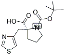 BOC-(S)-ALPHA-(4-THIAZOLYLMETHYL)-PROLINE Struktur