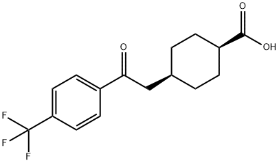 CIS-4-[2-OXO-2-(4-TRIFLUOROMETHYLPHENYL)ETHYL]CYCLOHEXANE-1-CARBOXYLIC ACID Struktur