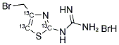 1-(4-BROMOMETHYL-2-THIAZOYL)GUANIDINE-13C3, HYDROBROMIDE SALT Struktur