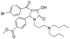 METHYL 4-(3-(4-BROMOBENZOYL)-1-(3-(DIBUTYLAMINO)PROPYL)-4-HYDROXY-5-OXO-2,5-DIHYDRO-1H-PYRROL-2-YL)BENZOATE Struktur