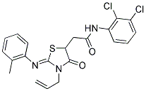 2-{(2Z)-3-ALLYL-2-[(2-METHYLPHENYL)IMINO]-4-OXO-1,3-THIAZOLIDIN-5-YL}-N-(2,3-DICHLOROPHENYL)ACETAMIDE Struktur