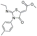 METHYL (2Z)-[(2Z)-2-(ETHYLIMINO)-3-(4-METHYLPHENYL)-4-OXO-1,3-THIAZOLIDIN-5-YLIDENE]ACETATE Struktur