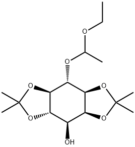 6-O-(D,L-1-ETHOXYETHYL)-1,2:4,5-BIS-O-(1-METHYLETHYLIDENE)-D,L-MYO-INOSITOL Struktur